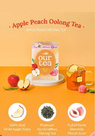 Apple peach Oolong tea a premium iron goddess oolong tea with 0 kcal.