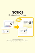 Notice of new design for numbuzin product packaging on a beige background