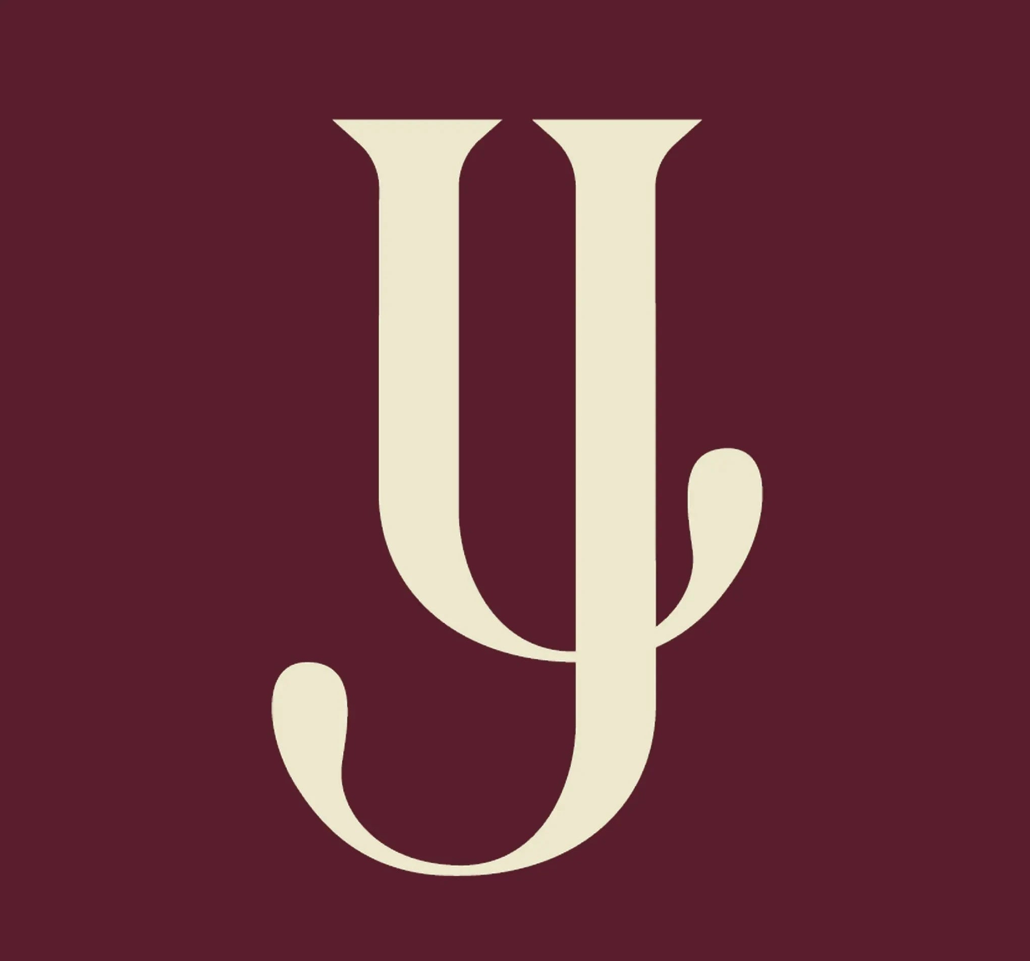 Logo with a stylized 'Y' and the name 'Julie Young' on a maroon background